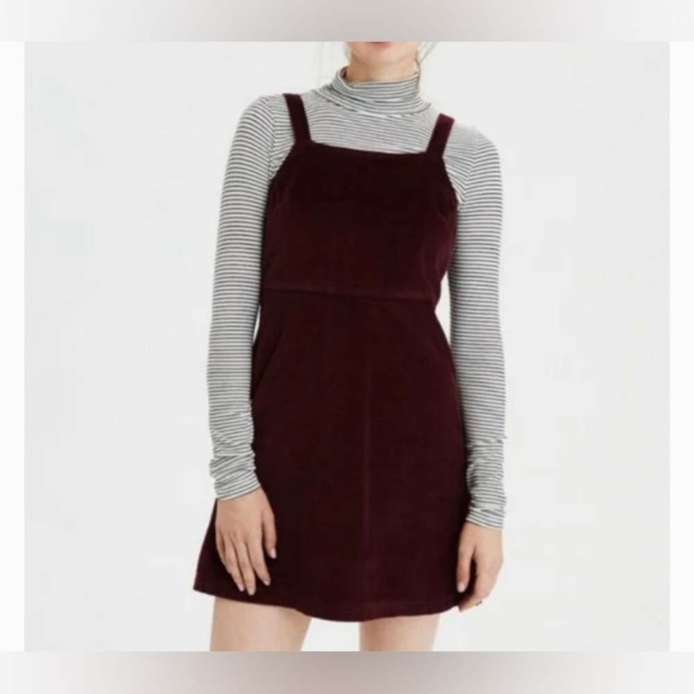 American Eagle Outfitters Burgundy Mini Dress